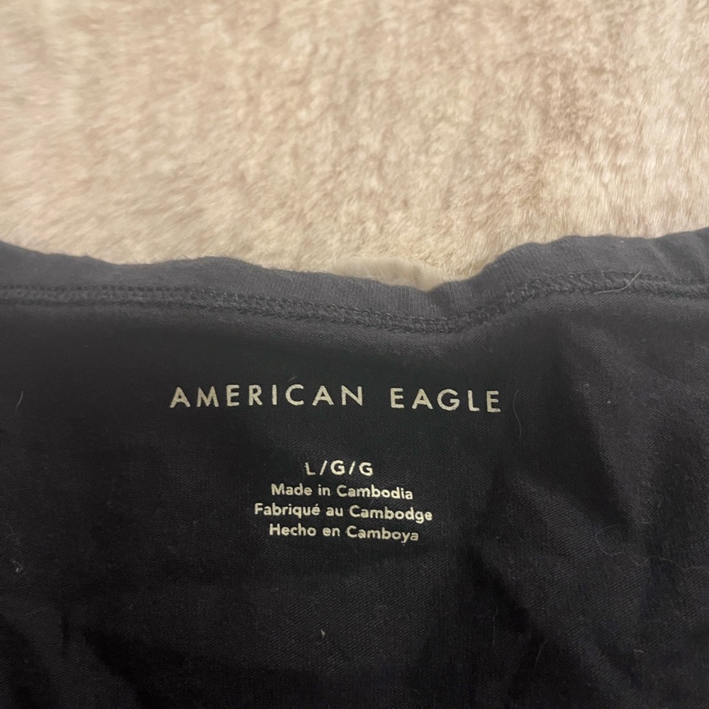 American Eagle Outfitters Black Crop Top